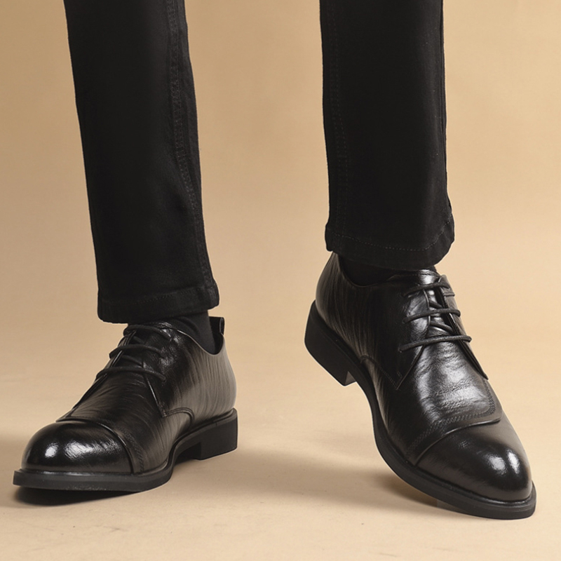 Men Formal Wear Dress - Sapatos Oxford de Couro com Detalhe
