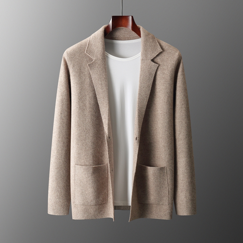 Wool Suit Jacket - 100% lã merino terno masculino gola