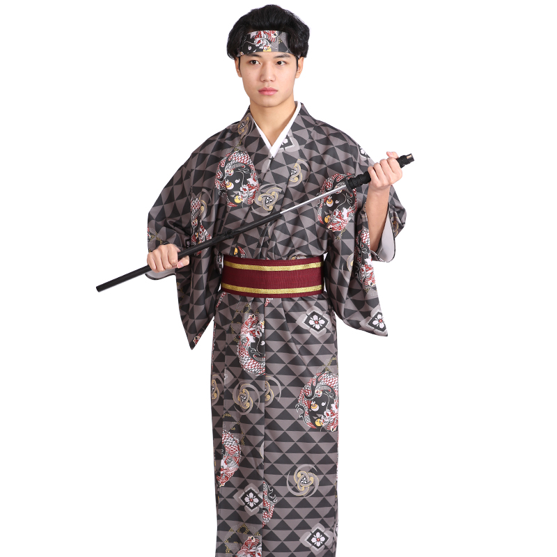 Asian Men Formal Wear - Novo Design Étnico Asiático: Kimono Masculino