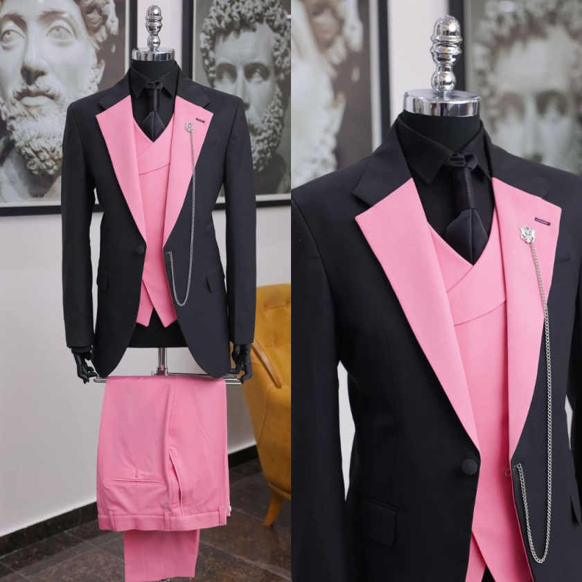 Men Formal Wear Shop - Terno Masculino de Luxo Preto e