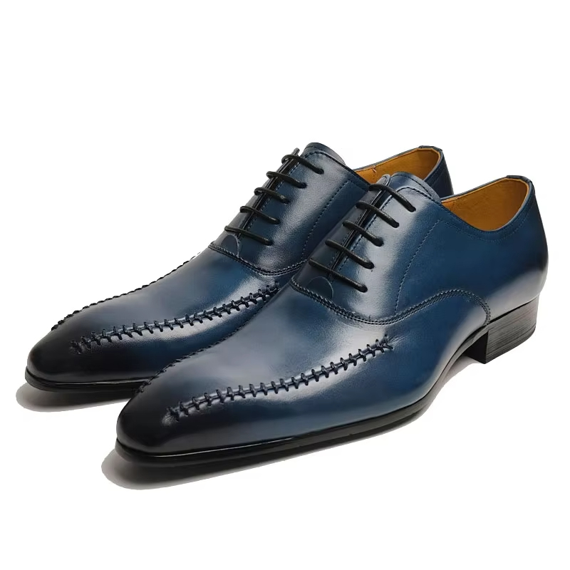 Men Formal Wear Dress - Sapatos sociais masculinos de couro legítimo,