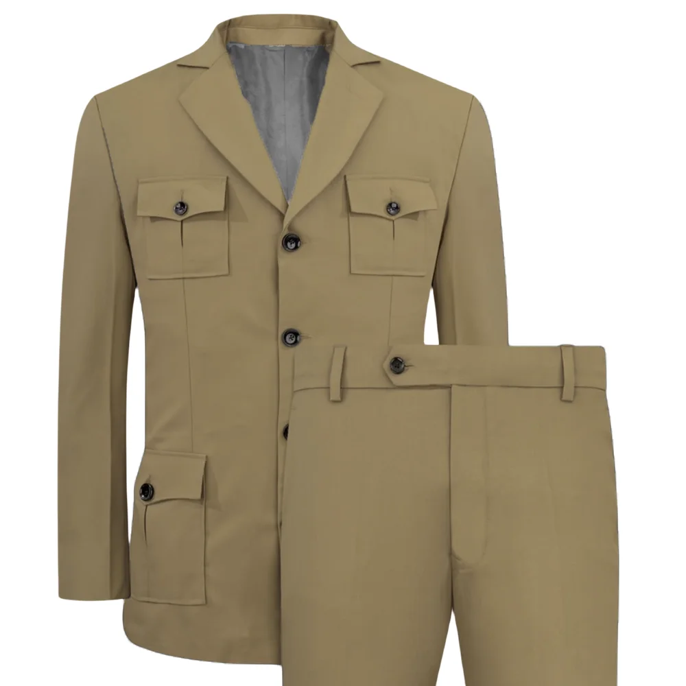 Ternos masculinos jakcet casua - Khaki Formal Wear Men avaliação e preço