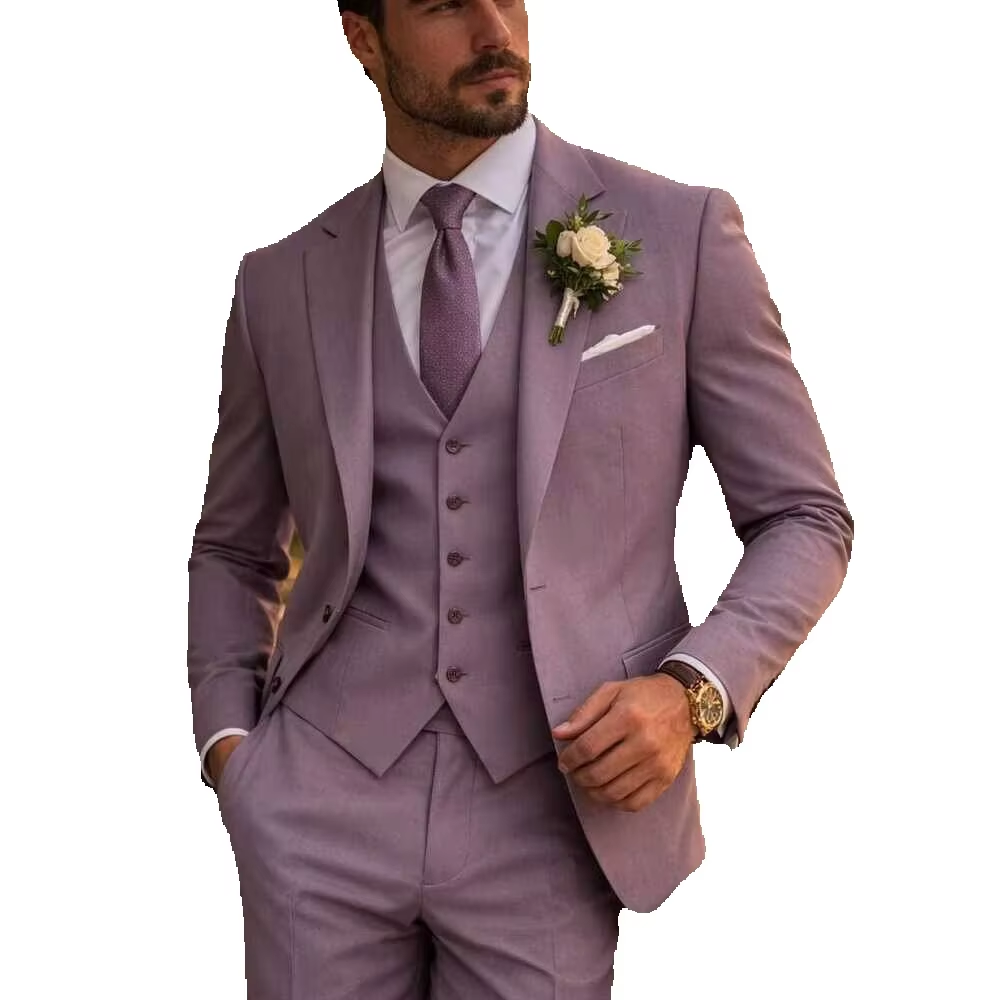 Terno Masculino Lavanda 3 Peça - Men Formal Wear With Blazer avaliação e preço