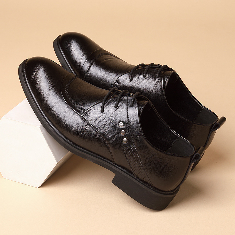 Sapatos Oxford de Couro com De - Men Formal Wear Dress avaliação e preço