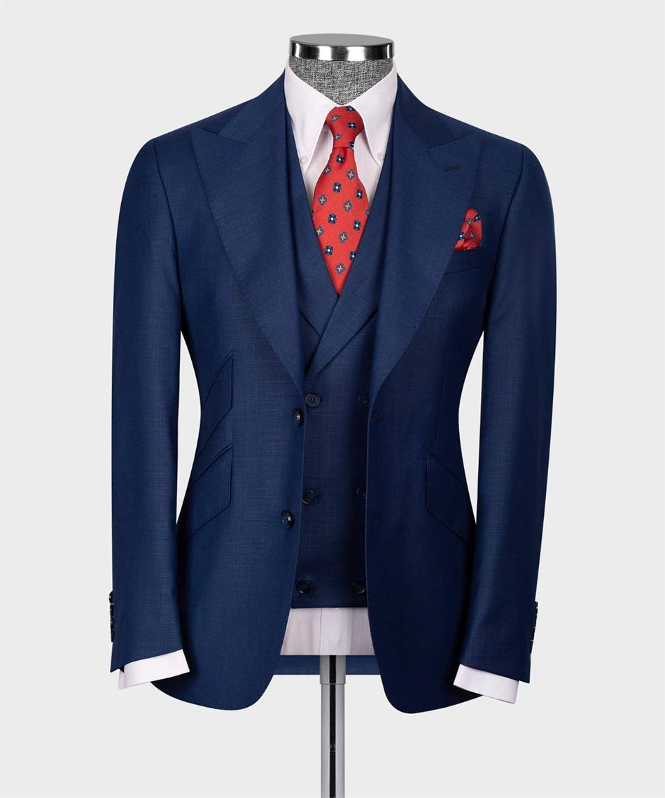Elegante azul marinho clássico - Men Formal Wear With Blazer avaliação e preço
