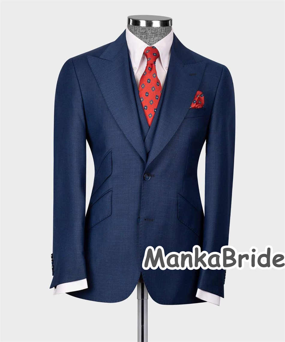 Elegante azul marinho clássico - Men Formal Wear With Blazer avaliação e preço