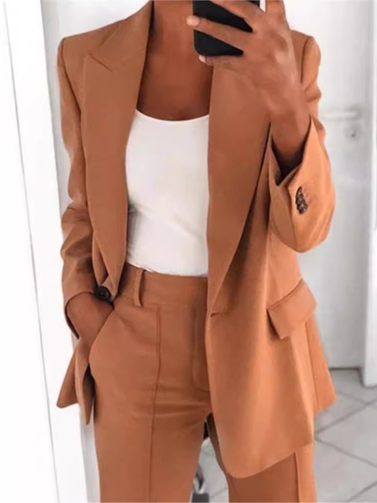 Outono feminino nova moda botã - Wool Suit Jacket avaliação e preço