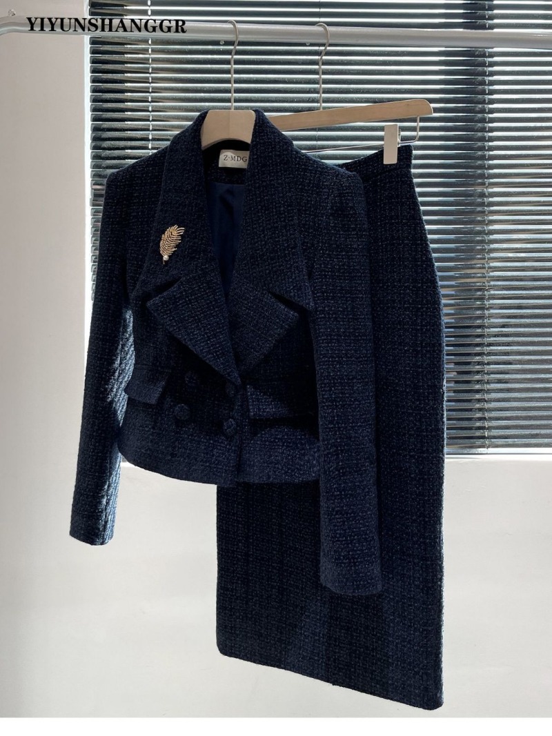 Novo outono inverno tweed tern - Wool Suit Jacket avaliação e preço