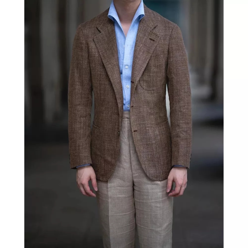 Ternos masculinos marrons com  - Khaki Formal Wear Men avaliação e preço