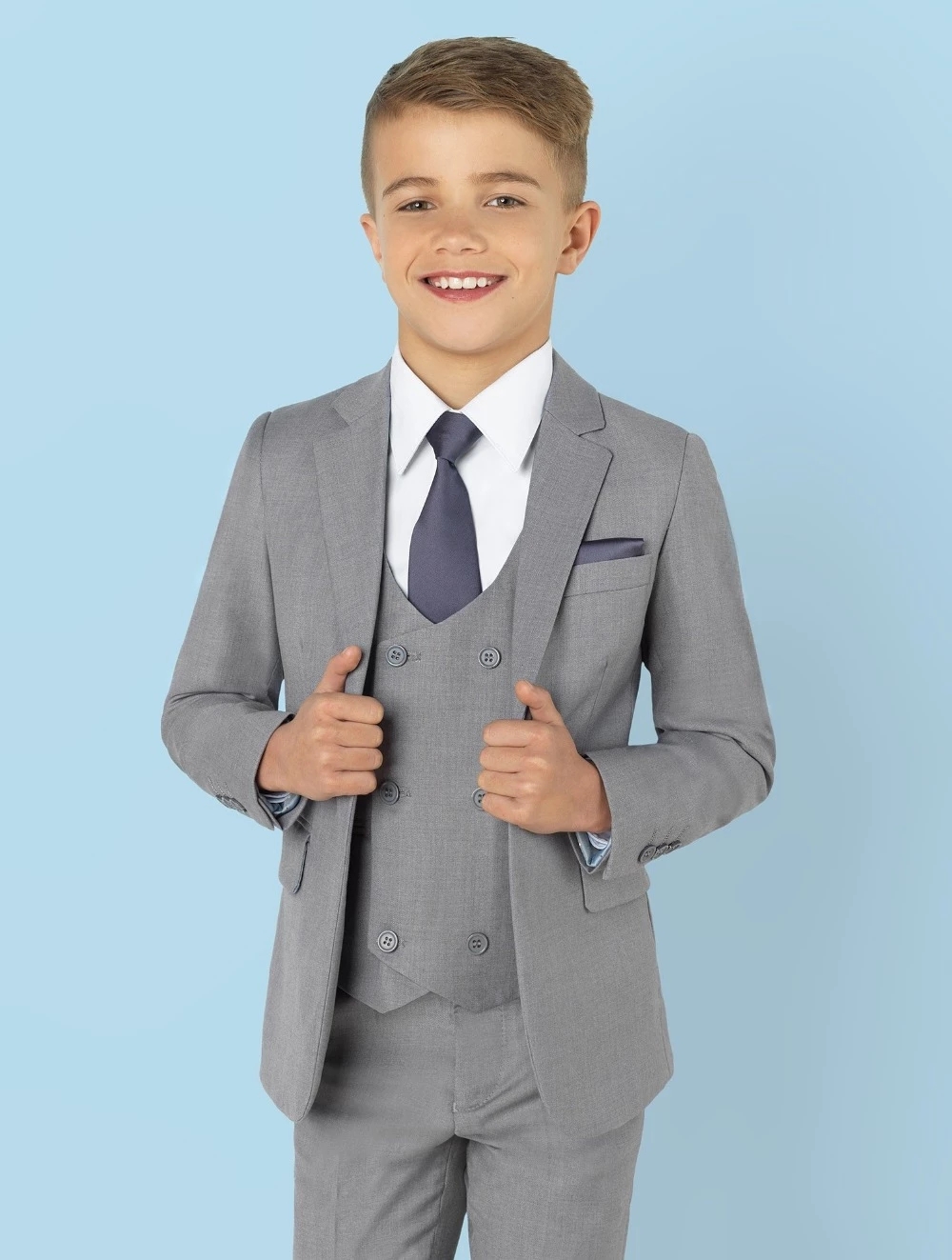 Terno infantil cinza claro com - Formal Wear For Men Kids avaliação e preço