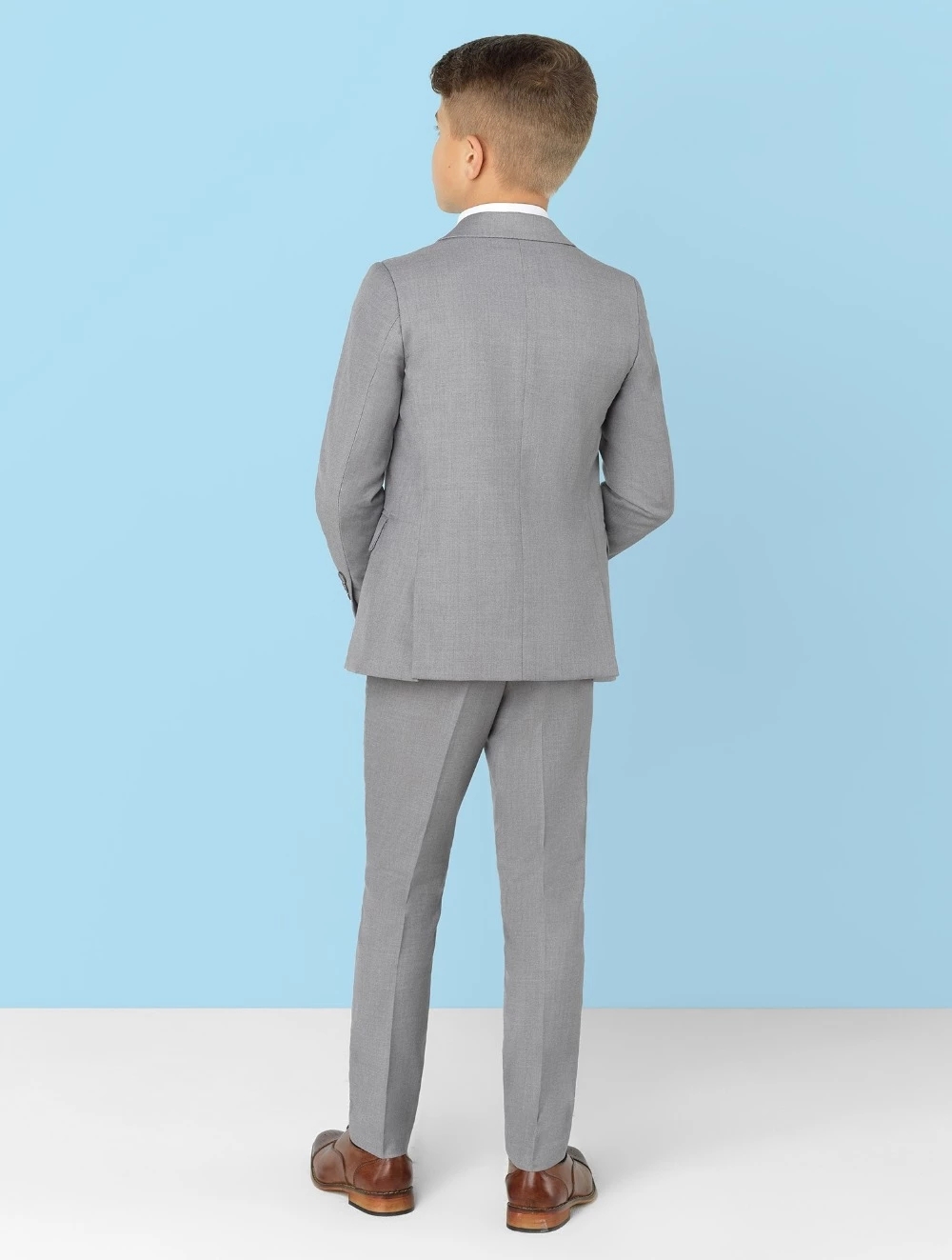 Terno infantil cinza claro com - Formal Wear For Men Kids avaliação e preço