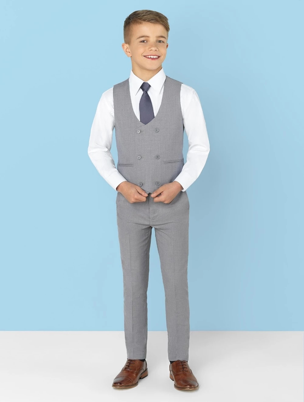 Terno infantil cinza claro com - Formal Wear For Men Kids avaliação e preço