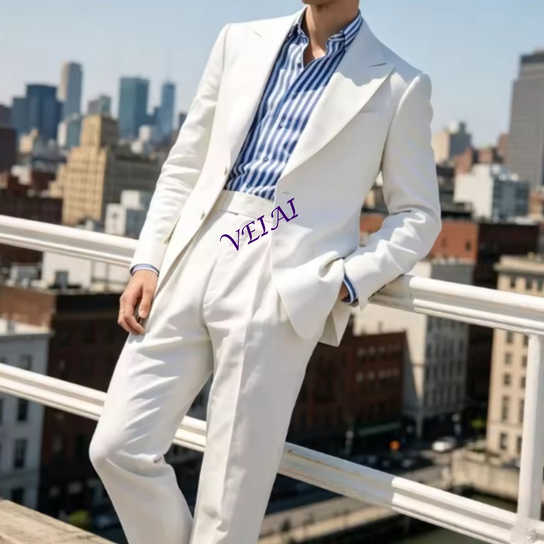 Terno Masculino de Linho Verde - Men'S Relaxed Formal Wear avaliação e preço
