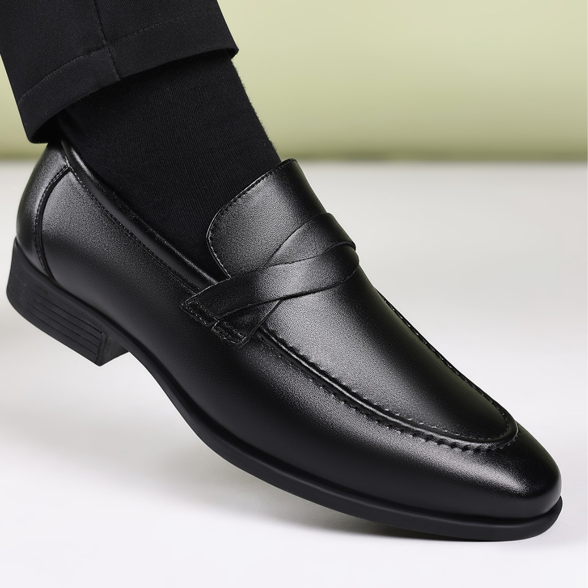 Sapatos de couro masculinos pa - Men Formal Wear Dress avaliação e preço