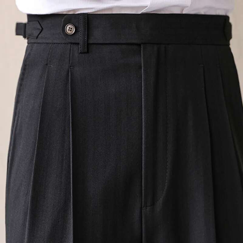 Calça de terno reto de cintura - Men Formal Wear Shop avaliação e preço