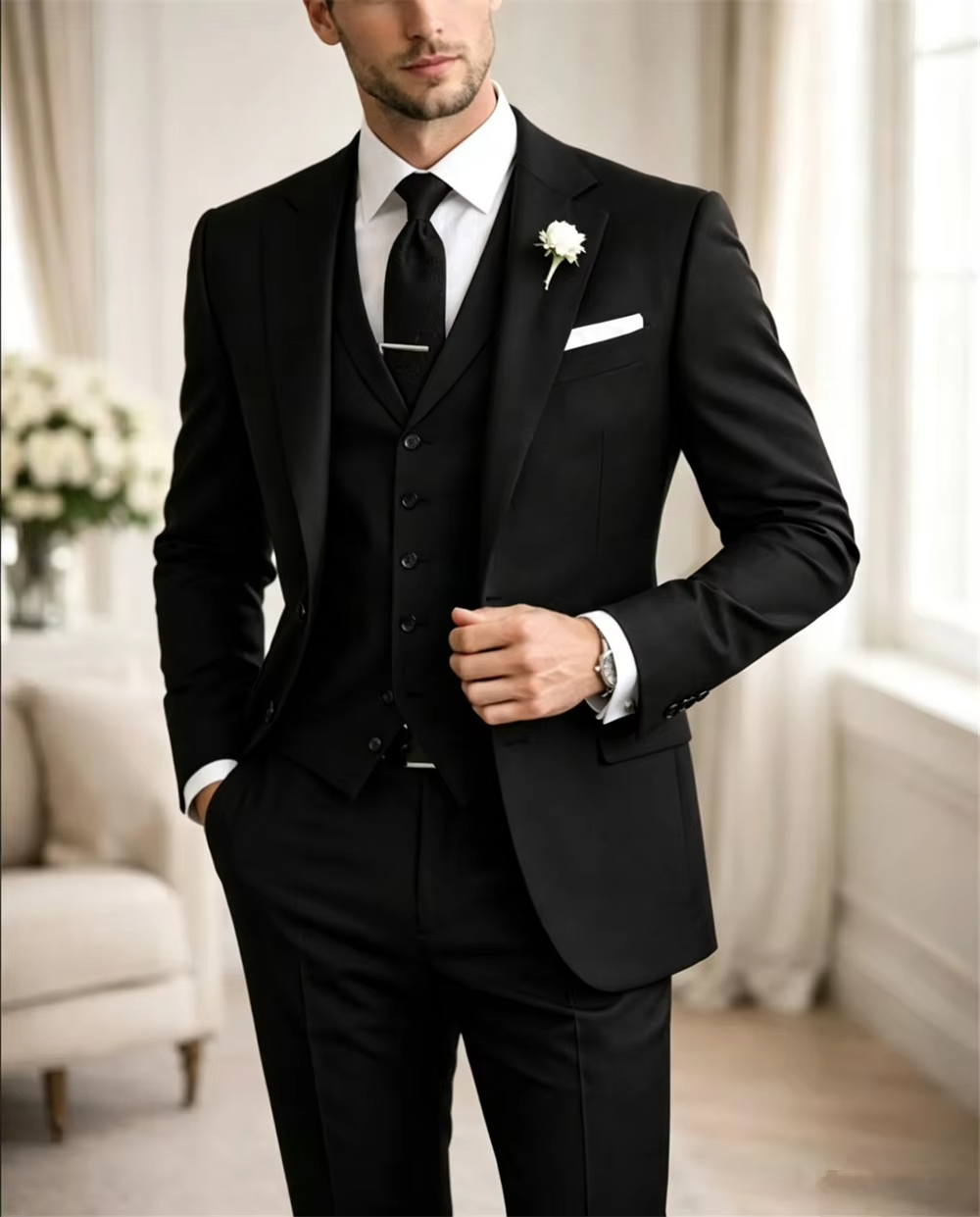 Ternos masculinos cáqui luxuos - Khaki Formal Wear Men avaliação e preço