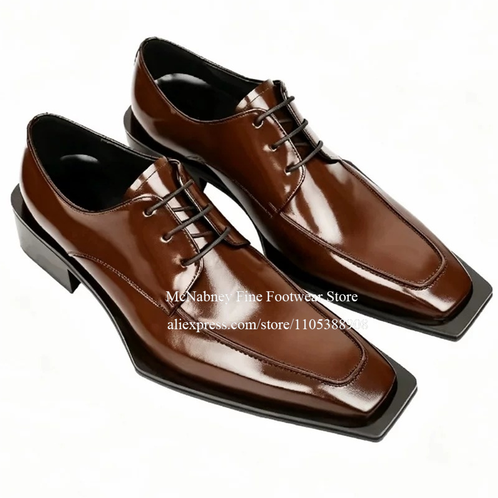 Sapatos Sociais de Couro com T - Men Formal Wear Dress avaliação e preço