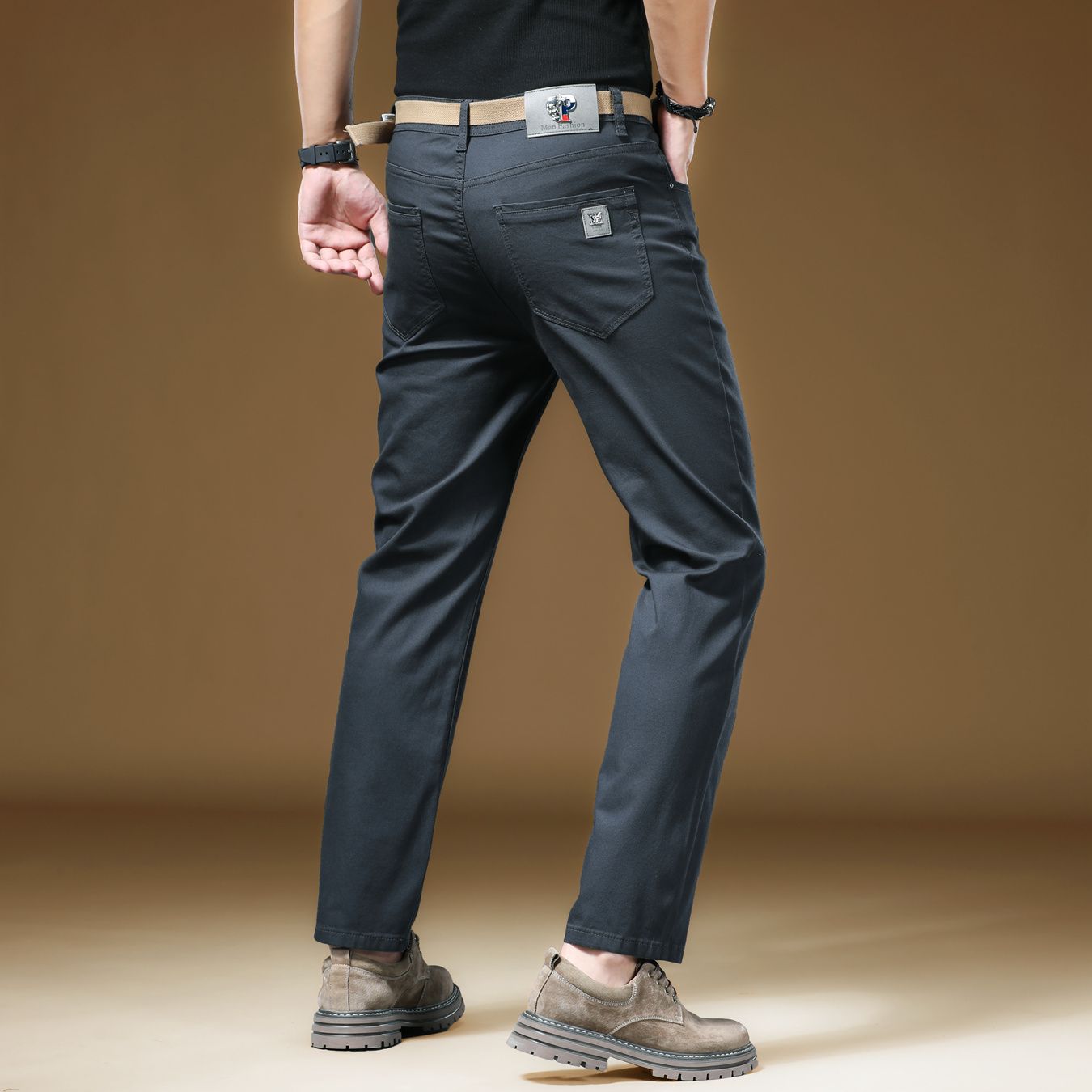 Novas Calças Masculinas de Qua - Khaki Formal Wear Men avaliação e preço