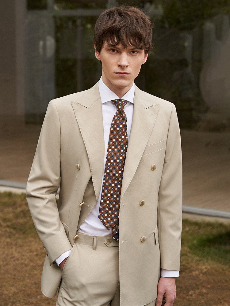 30% lã masculino ternos conjun - Khaki Formal Wear Men avaliação e preço