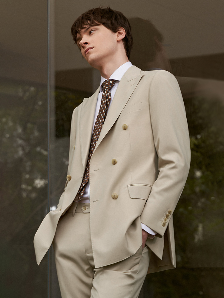 30% lã masculino ternos conjun - Khaki Formal Wear Men avaliação e preço