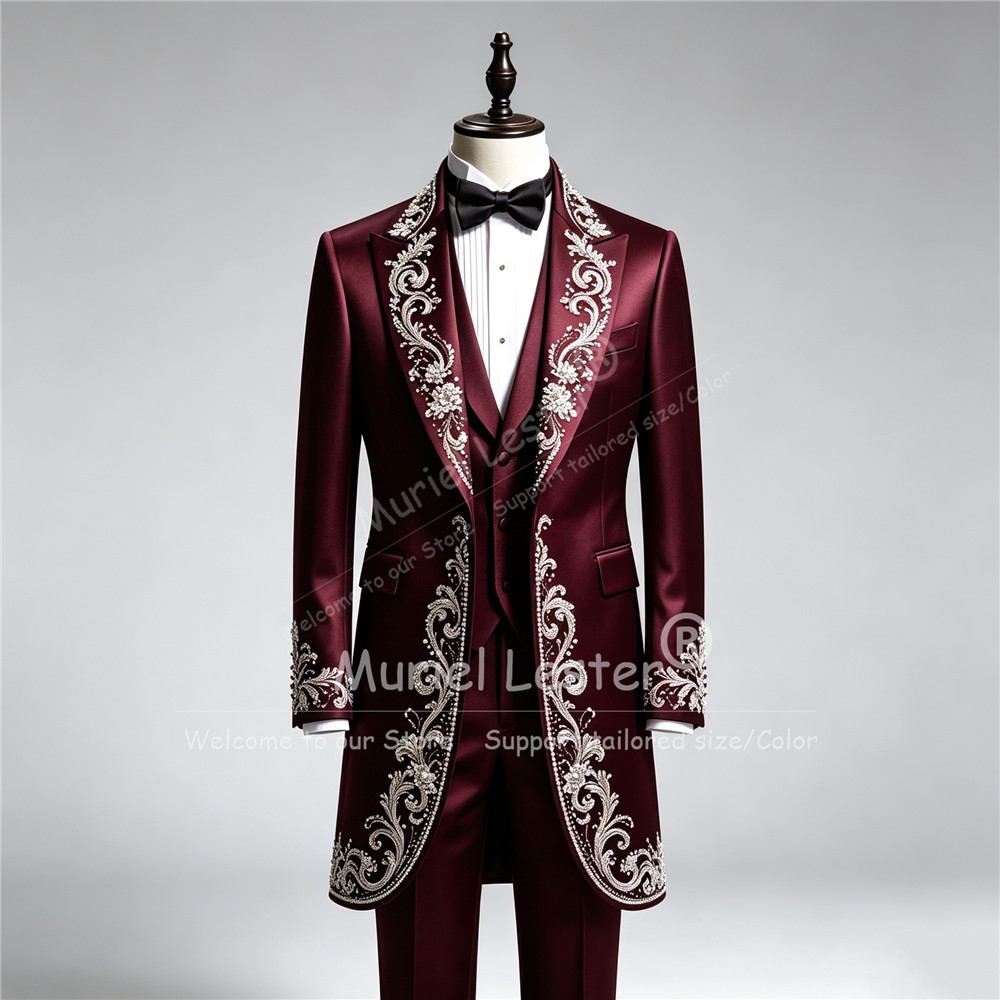 Ternos de Luxo para Casamento  - Men Formal Wear With Blazer avaliação e preço